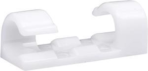 Self-Adhesive Cable Clips Organizer Drop Wire Holder Cord Management, Pack of 20, White