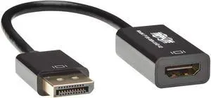 Tripp Lite DisplayPort to HDMI Active Cable Adapter, DP 1.2 to HDMI (M/F), DP2HDMI, UHD 4K X 2K, 6 in. (P136-06N-UHD-V2), Black Tripp Lite DisplayPort to HDMI Active Cable Adapter, DP 1.2 to HDMI (M/F), DP2HDMI, UHD 4K X 2K, 6 in. (P136-06N-UHD-V2), Black