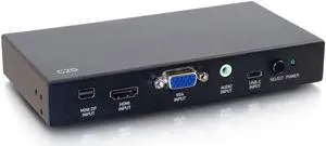 C2G HDMI Switch, 4K, Mini Display Port, USB-C, HDMI, VGA, 60Hz, 3.55mm, Black, Cables to Go 40850 C2G HDMI Switch, 4K, Mini Display Port, USB-C, HDMI, VGA, 60Hz, 3.55mm, Black, Cables to Go 40850