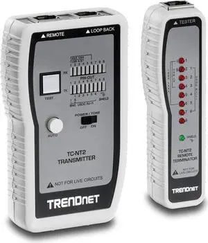 TRENDnet Network Cable Tester, Tests Ethernet/USB & BNC Cables, Accurately Test Pin Configurations up to 300M (984 ft), TC-NT2