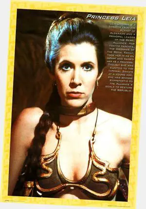Princess Leia Movie Poster 24"x36" 24x36 Vintage Art