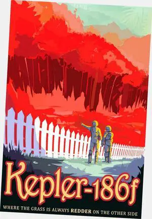 Nasa Travel Poster Art Poster 24"x36" 24x36 Kepler 186F