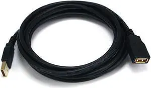 Monoprice USB 2.0 Extension Cable - 10 Feet - Black | Type-A Male to USB Type-A Female, 28/24AWG, Gold Plated Connectors Monoprice USB 2.0 Extension Cable - 10 Feet - Black | Type-A Male to USB Type-A Female, 28/24AWG, Gold Plated Connectors