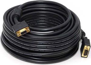 Monoprice Super VGA M/F Cable - 50 Feet  With Ferrites For In-Wall Installation | Gold Plated, CL2 Rated