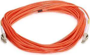 Monoprice Fiber Optic Cable - 10 Meter - Orange | LC to LC OM1, 62.5/125 Type, Multi Mode, Duplex
