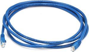 Monoprice Cat6 Ethernet Patch Cable - 7 Feet - Blue | Network Internet Cord - RJ45, Stranded, 550Mhz, UTP, Pure Bare Copper Wire, 24AWG