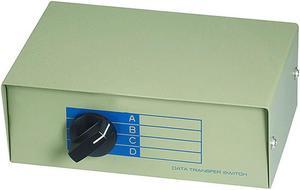 Monoprice 4x1 DB25 Female Manual Data Switch Box