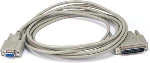 Monoprice 10ft AT Modem DB-9F/DB-25M Molded Cable