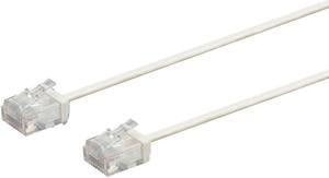 Monoprice Cat6 Ethernet Patch Cable - 3 Feet - White | Stranded, 550MHz, UTP, Pure Bare Copper Wire, 32AWG  - Micro SlimRun Series