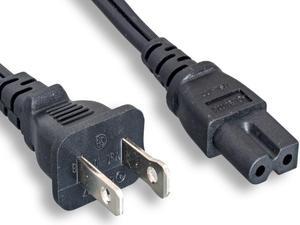 Monoprice Power Cord - 10 Feet - Black, Polarized NEMA 1-15P to Polarized IEC 60320 C7, 18AWG, 10A, 125V