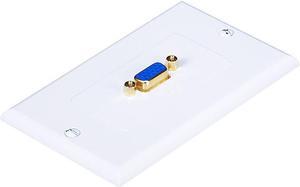 Monoprice 1-Port SVGA Coupler Female/Female Wall Plate - Gold Plated