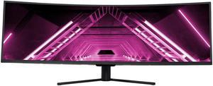 Monoprice Curved Gaming Monitor - 49in, 32:9, 1800R, 5120x1440p, DQHD, 120Hz, Adaptive Sync, VA With QUANTUM LCD, 1800R Curvature - Dark Matter Series