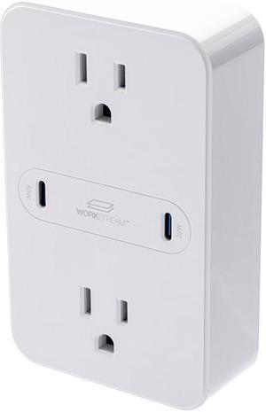 Monoprice Heavy Duty 4 Outlet Metal Surge Protector Power Box, 180