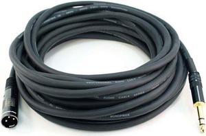 Monoprice XLR Male to 1/4in TRS Male Cable - 35 Feet | 16AWG, Gold Plated - Premier Series