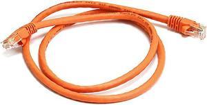 Monoprice Cat6 Ethernet Patch Cable - 3 Feet - Orange | Network Internet Cord - RJ45, Stranded, 550Mhz, UTP, Pure Bare Copper Wire, 24AWG