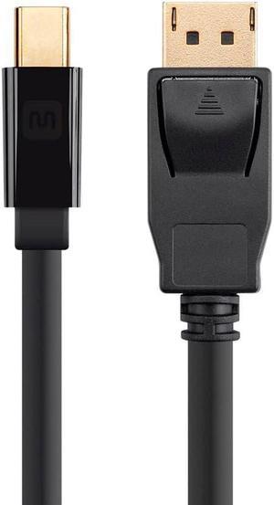 Monoprice Mini DisplayPort 1.2 to DisplayPort Cable - 1.5 Feet - Black | 4K Capable, Supports 3D Video - Select Series