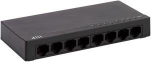 Monoprice 8Port Fast Ethernet Unmanaged Network Switch | 10/100Mbps, Compact, Desktop or Wall Mount, Plug and Play, For Network Enabled Devices, Such As Computers, Laptops, Smart TVs