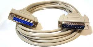 Monoprice 6ft Molded Null Modem DB25 MaleFemale Cable