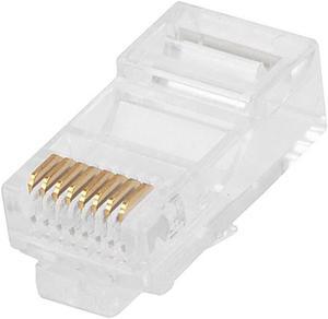 Monoprice RJ-45 8P8C Plug Flat Stranded 50-Piece/Bag (107322)