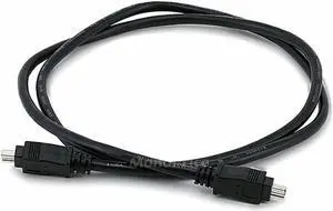 Monoprice Ieee-1394 Firewire Ilink Dv Cable 4P-4P M/M - 3Ft (Black)