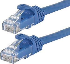 Monoprice Cat6 Ethernet Patch Cable - 2 Feet - Blue | Network Internet Cord - RJ45, Stranded, 550Mhz, UTP, Pure Bare Copper Wire, 24AWG - Flexboot Series