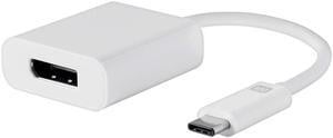 Monoprice USB-C to DisplayPort Adapter - White, Supports Resolution 4K @60hz, Portable, Plug & Play - Select Series