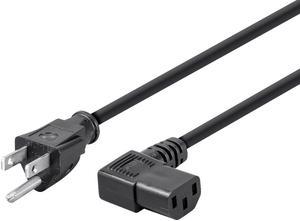 Monoprice 6ft 14AWG Power Cord w/ 3 Conductor PC Power Connector Socket, 15A (NEMA 5-15P to Right Angle IEC-320-C13)