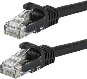 Monoprice Cat6 Ethernet Patch Cable - 0.5 Feet - Black | Network Internet Cord - RJ45, Stranded, 550Mhz, UTP, Pure Bare Copper Wire, 24AWG - Flexboot Series