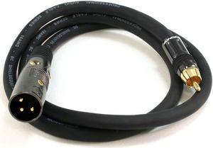 Monoprice 3ft Premier Series XLR Male to RCA Male Cable, 16AWG (Gold Plated)