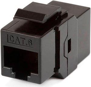 Monoprice 8P8C RJ45 Cat6 Inline Coupler Type Keystone Jack, Black