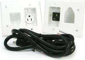 Monoprice Inc. Recessed Pro Power Kit W/Straight Blade Monoprice Inc. Recessed Pro Power Kit W/Straight Blade