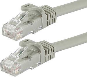 Monoprice Cat6 Ethernet Patch Cable - 100 Feet - Gray | Network Internet Cord - RJ45, Stranded, 550Mhz, UTP, Pure Bare Copper Wire, 24AWG - Flexboot Series