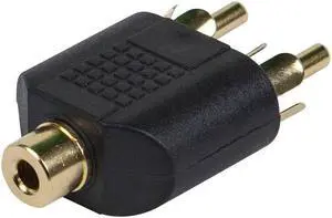 Monoprice 3.5mm TRS Stereo Jack to 2x RCA Plug Splitter Adapter, Gold Plated