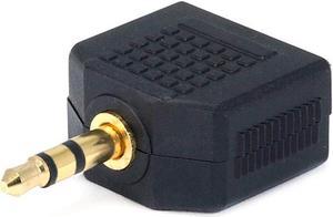 Monoprice 3.5mm TRS Stereo Plug to 2x 3.5mm TRS Stereo Jack Splitter Adapter, Gold Plated
