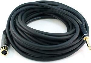 Monoprice XLR Female to 1/4in TRS Male Cable - 35 Feet | 16AWG, Gold Plated - Premier Series