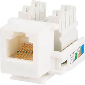 Monoprice RJ12 Keystone Jack for 24AWG Stranded/22-26AWG Solid Wire, White