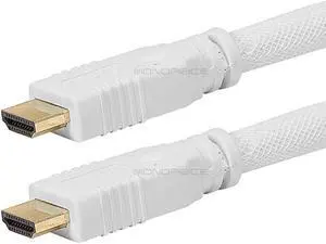 Monoprice Commercial Series High Speed HDMI Cable, 4K @ 24Hz, 10.2Gbps, 24AWG, CL2, 15ft, White