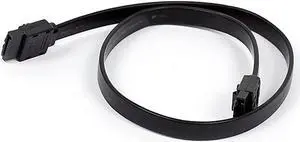 Monoprice 18-inch SATA III 6.0 Gbps Cable w/Locking Latch - Black