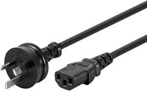 Monoprice Power Cord - 6 Feet - Black | AS/NZS 3112 (Australia/New Zealand) to IEC 60320 C13, 18 AWG, 5A/1250W, 250V