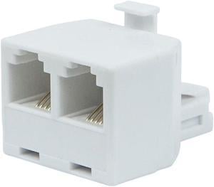 Monoprice RJ11/RJ12 6P4C 1x Male to 2x Female T-Adapter