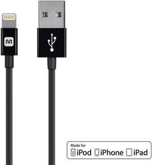 Monoprice Select Series Apple MFi Certified Lightning to USB Charge & Sync Cable - 3 Feet - Black for iPhone X, 8, 8 Plus, 7, 7 Plus, 6, 6 Plus, 5S