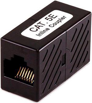 Monoprice Cat5e RJ45 Modular Inline Coupler, Black