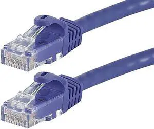 Monoprice Cat6 Ethernet Patch Cable - 25 Feet - Purple | Network Internet Cord - RJ45, Stranded, 550Mhz, UTP, Pure Bare Copper Wire, 24AWG - Flexboot Series