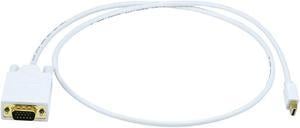 Monoprice 3Ft 32Awg Mini Displayport To Vga Cable - White