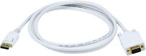 Monoprice 6ft Gold Plated 28AWG DisplayPort to VGA Cable - White