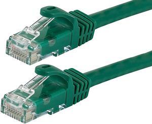 Monoprice Flexboot Cat6 Ethernet Patch Cable - Network Internet Cord - RJ45, Stranded, 550Mhz, UTP, Pure Bare Copper Wire, 24AWG, 3ft, Green