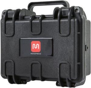 Monoprice Weatherproof Hard Case - 8in x 7in x 4in With Customizable Foam, IP67, Shockproof, Customizable Name Plate