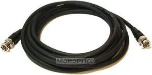 Monoprice Audio/Video Coaxial Cable - 12 Feet - Black | RG-59U BNC Male/ BNC Male, 75ohm