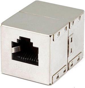 Monoprice Cat5e RJ45 Modular Shielded Inline Coupler, Silver