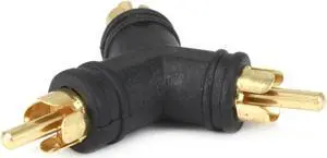 Monoprice RCA Plug to 2x RCA Plug Splitter Adapter, Gold Plated (Flower Type)